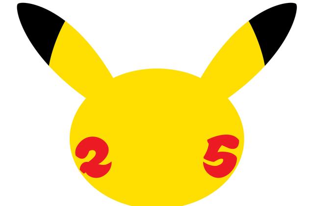 Pokémon 25th anniversary Pikachu logo