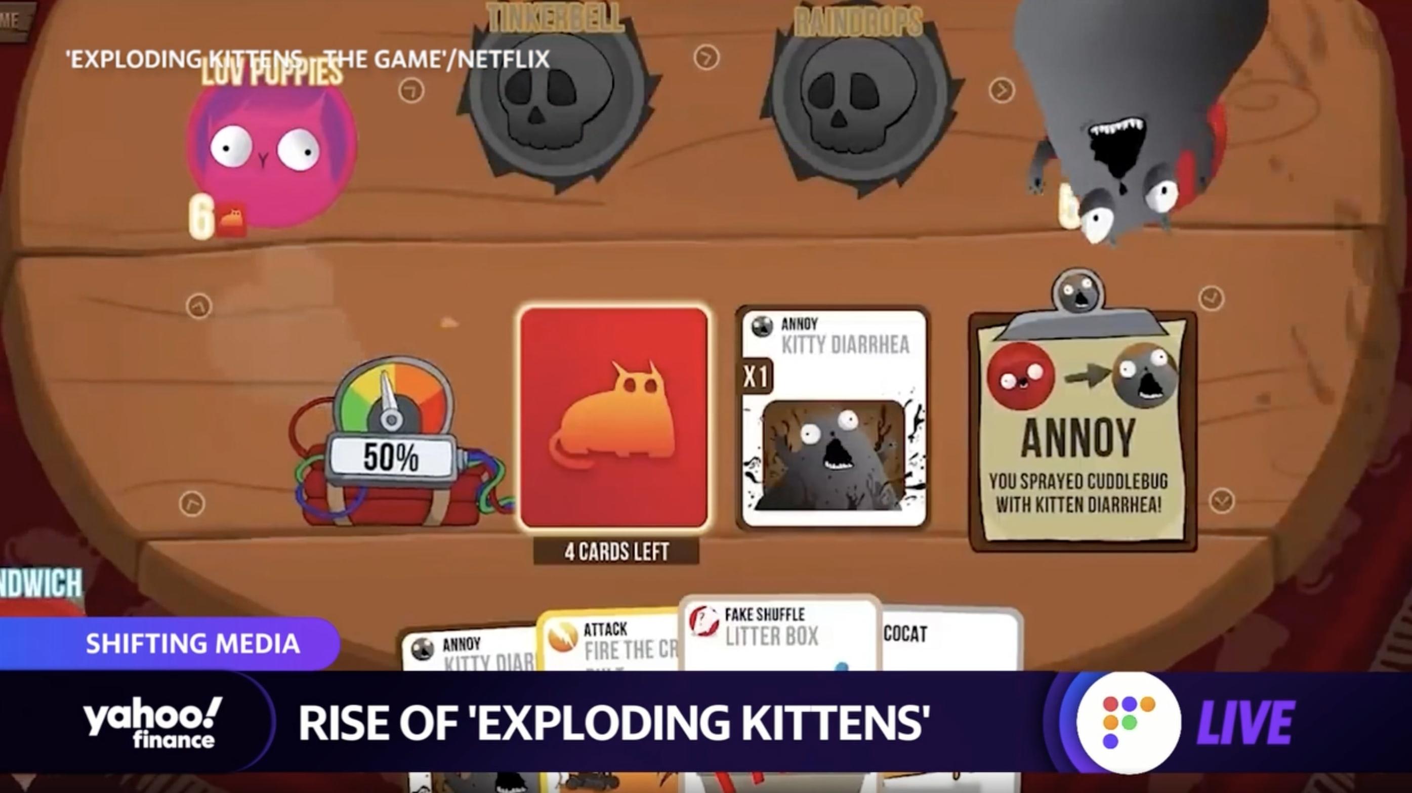 Netflix brings 'Exploding Kittens' to mobile devices, set to launch  animated series