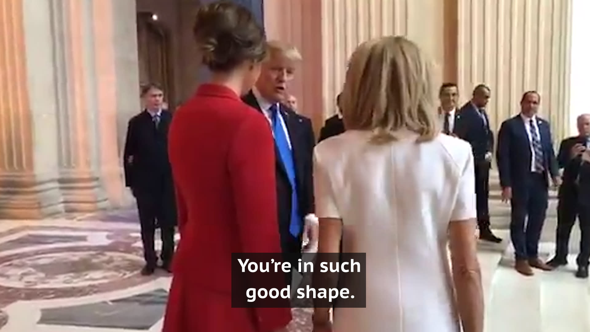 Trump To Macrons Wife Youre In Such Good Shape Beautiful