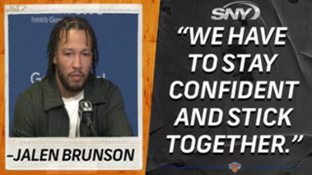 Jalen Brunson after Knicks' dreadful Game 3 loss: 'We have to stay confident and stick together' | Knicks Post Game