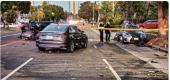 Scene of Lamborghini crash. (Getty Images)