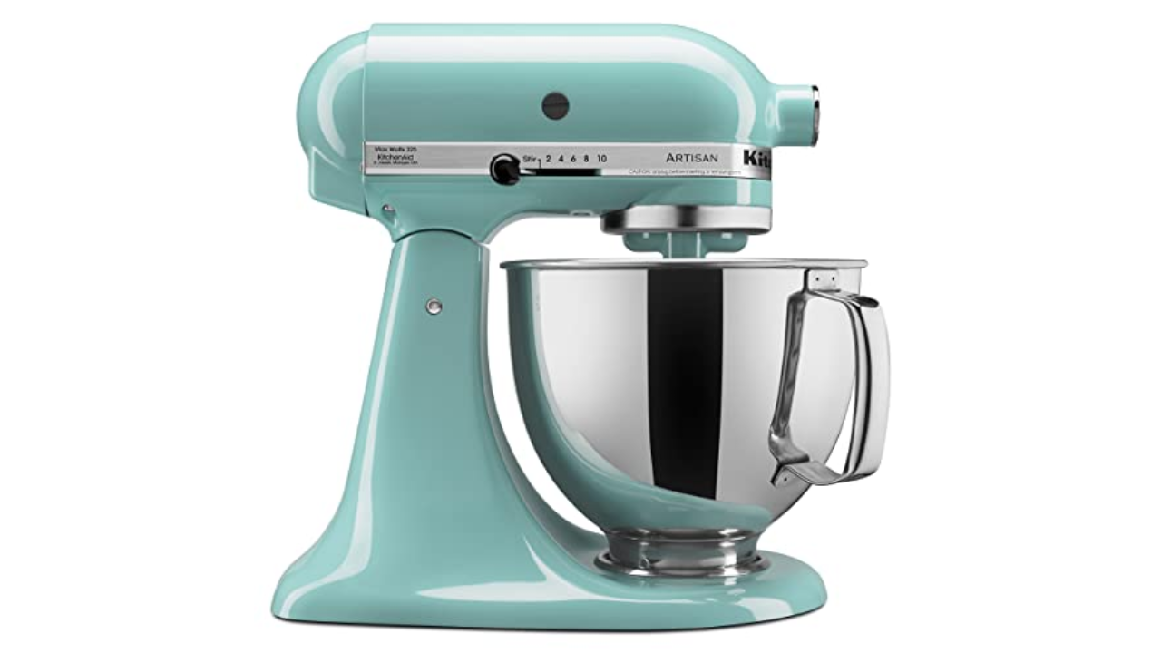 KitchenAid Artisan Series 5 Quart Tilt Head Stand Mixer with Pouring Shield  KSM150PS, Aqua Sky 