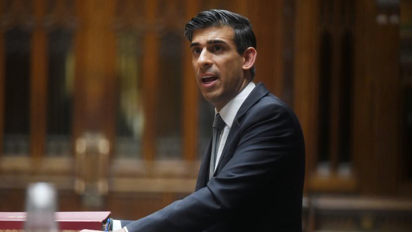 British Chancellor of the Exchequer Rishi Sunak speaks at a statement on the economic update session, at the House of Commons in London, Britain March 23, 2022. UK Parliament/Jessica Taylor/Handout via REUTERS  ATTENTION EDITORS - THIS IMAGE HAS BEEN SUPPLIED BY A THIRD PARTY. MANDATORY CREDIT. IMAGE MUST NOT BE ALTERED.