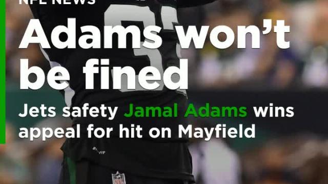 Jets safety Jamal Adams won't be fined for hit on Baker Mayfield