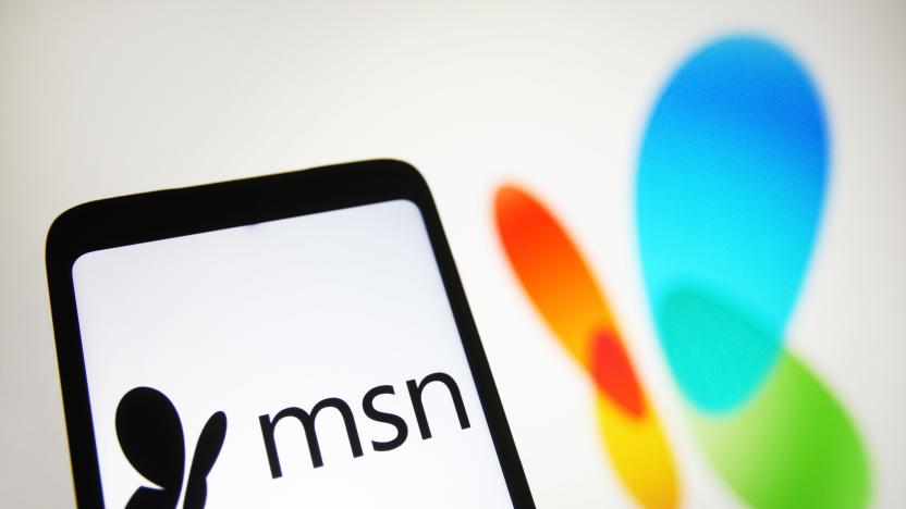 UKRAINE - 2021/11/06: In this photo illustration a MSN (Microsoft Network) logo is seen on a smartphone screen. (Photo Illustration by Pavlo Gonchar/SOPA Images/LightRocket via Getty Images)