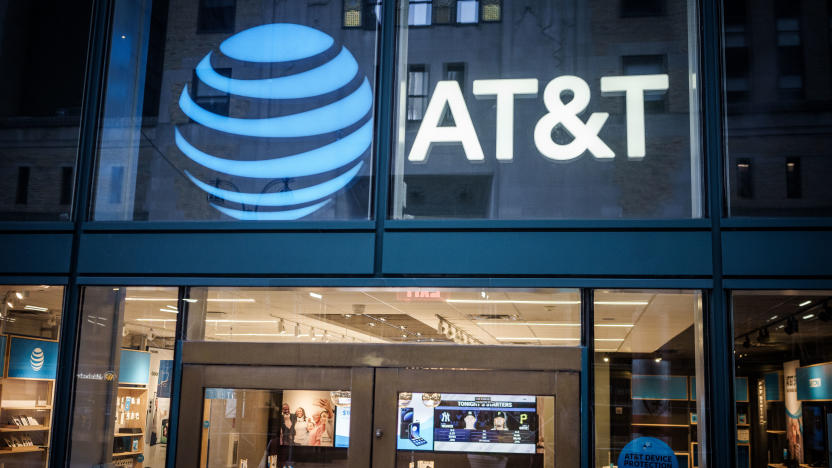 16 September 2023, USA, New York: The logo of the telephone provider AT&T, taken in Manhattan. Photo: Michael Kappeler/dpa (Photo by Michael Kappeler/picture alliance via Getty Images)