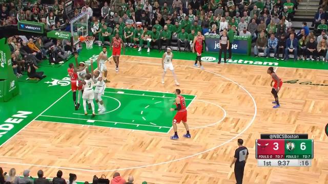 Ayo Dosunmu with a 2-pointer vs the Boston Celtics