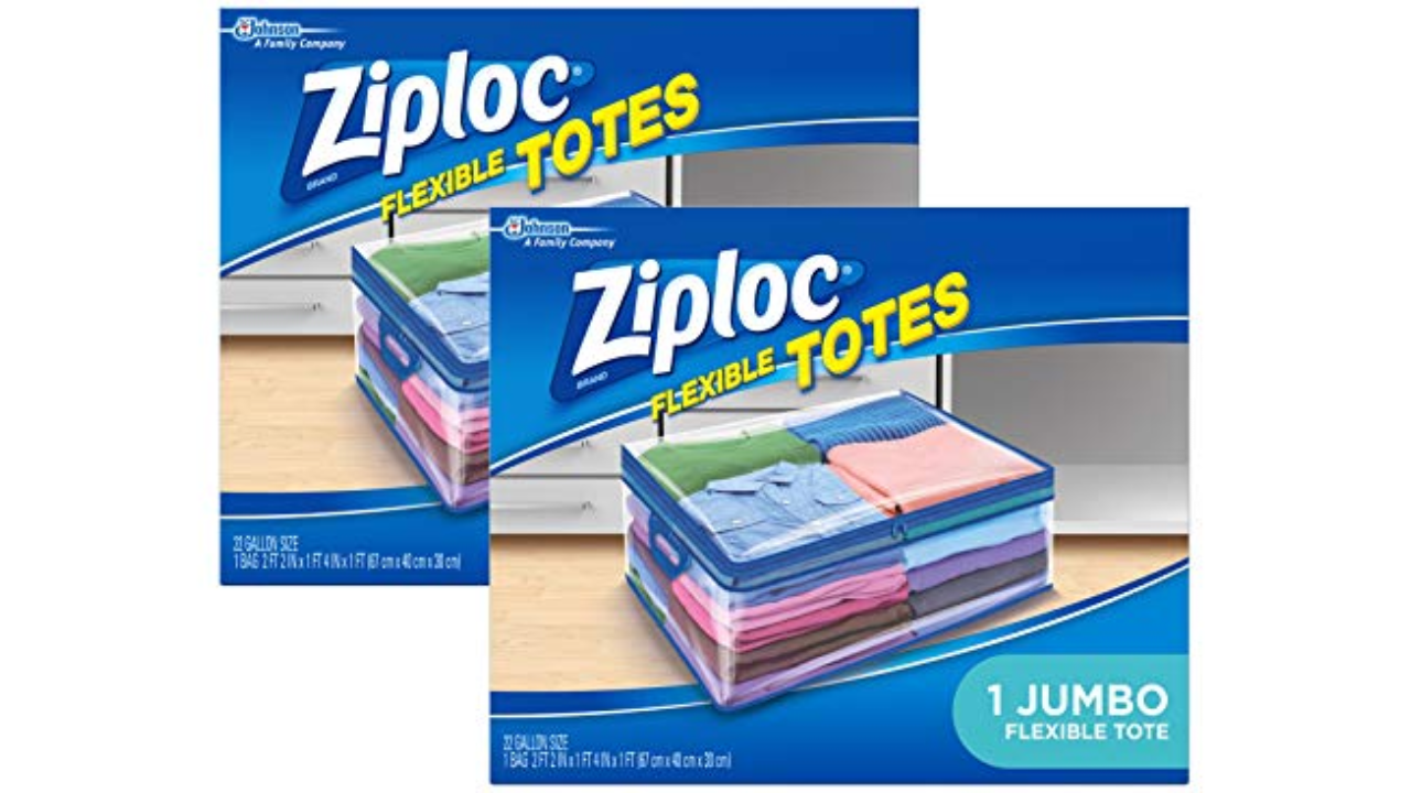 Ziploc Storage Bags for Clothes, Flexible Totes for Easy and Convenient  Storage, 1 Jumbo Bag