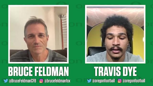 Oregon's Travis Dye speaks with Bruce Feldman on his return to Southern California, executing offensively ahead of UCLA matchup and the story behind his mustache