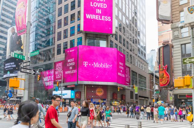 New York, United States, August 18, 2018:T-Mobile Retail Wireless Store. T-Mobile is a Wireless Provider Offering Cell Phones, Data Plans, Internet Devices & Accessories III