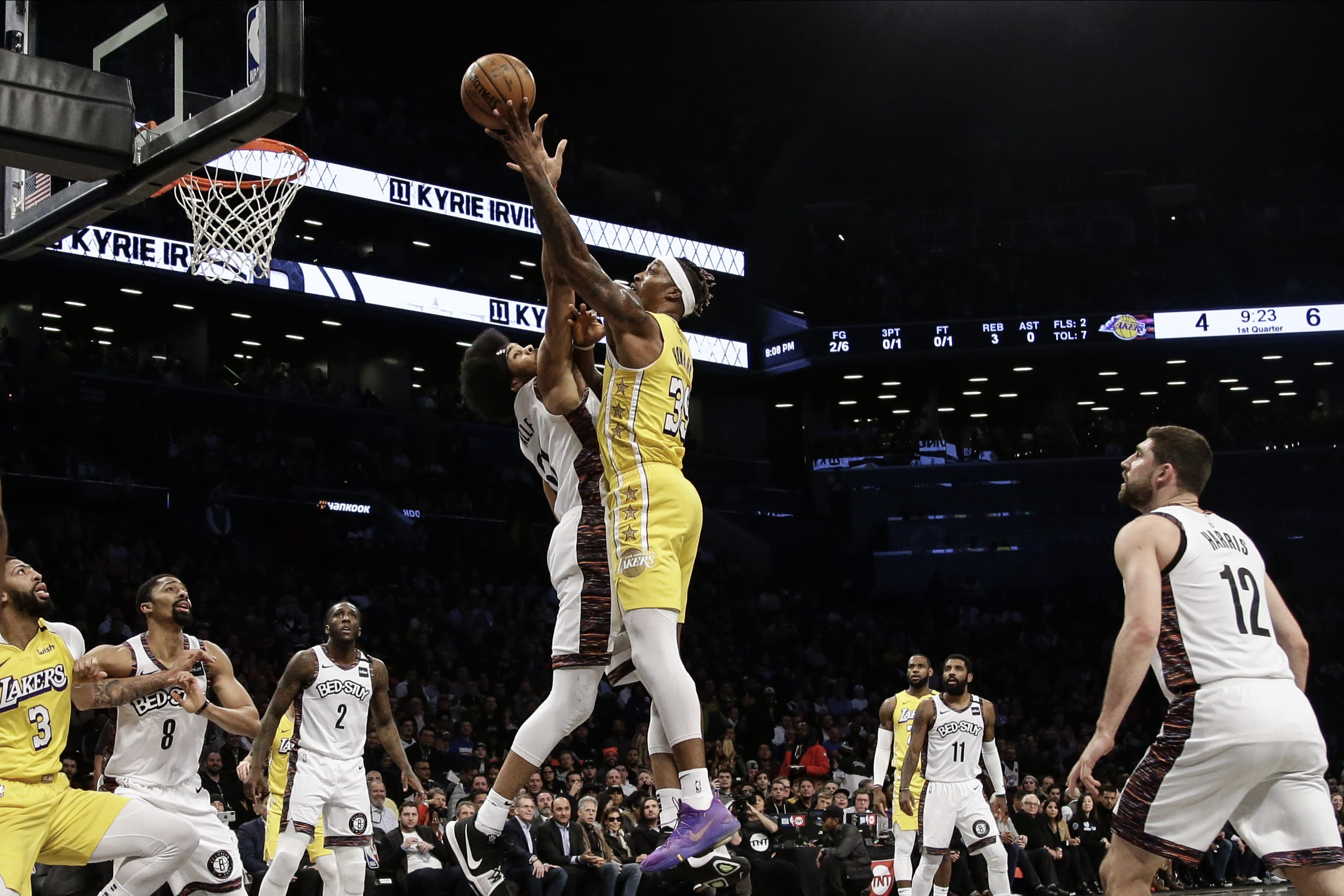 Lebron Has Triple Double Lakers Pull Away To Beat Nets