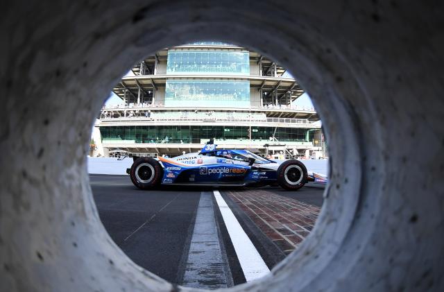 Aug 23, 2020; Indianapolis, Indiana, USA; Indy Series driver Takuma Sato (30) during the 104th Running of the Indianapolis 500 at Indianapolis Motor Speedway. Mandatory Credit: Mike Dinovo-USA TODAY Sports     TPX IMAGES OF THE DAY