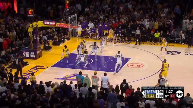 Dillon Brooks with a dunk vs the Los Angeles Lakers