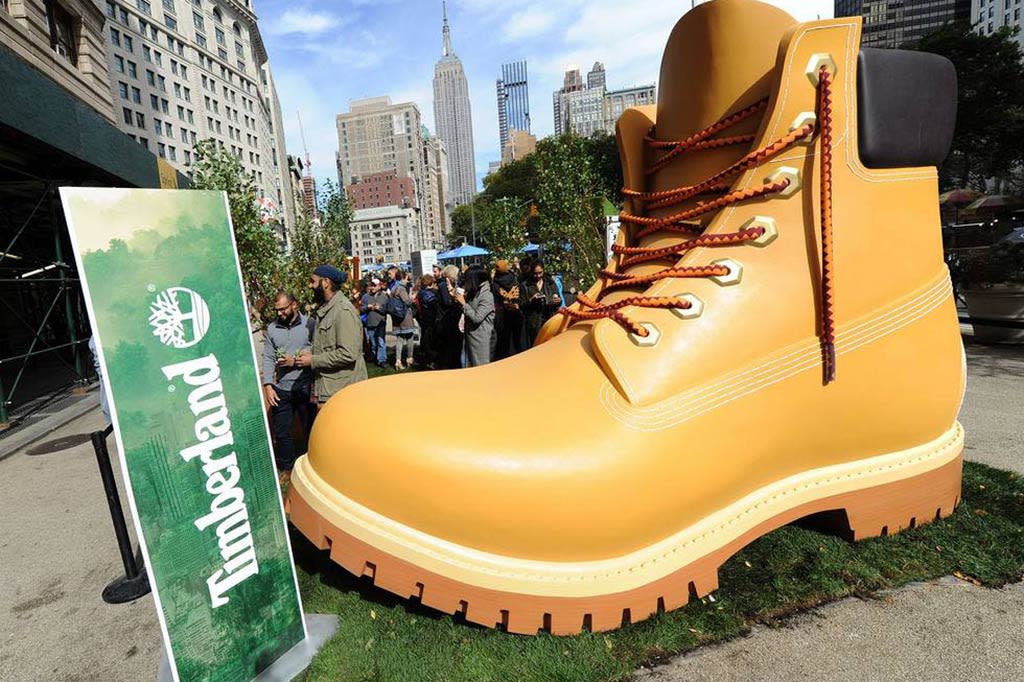 timberland boot statue