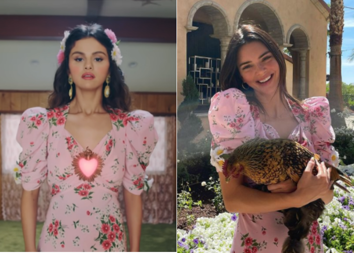 Kendall Jenner showed the drama and Twitter with tras lucir el mismo vestido que Selena Gómez