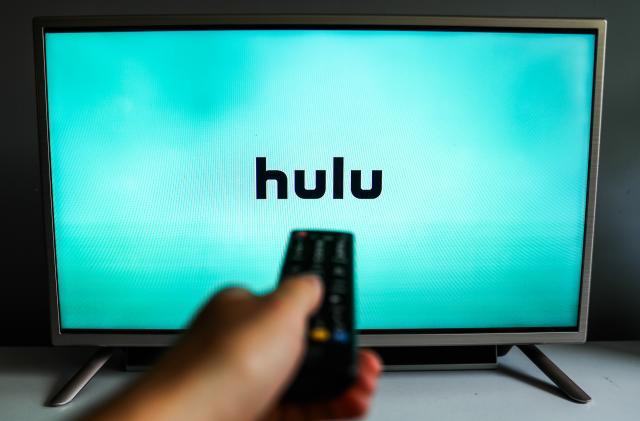 Hulu logo is seen displayed on TV screen in this illustration photo taken in Poland on July 17, 2020. On-Demand streaming services gained popularity and new subscribers during the coronavirus pandemic.
 (Photo Illustration by Jakub Porzycki/NurPhoto via Getty Images)