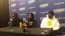 Tyrese Haliburton, Myles Turner and Pascal Siakam discuss the Pacers' Game 7 win.