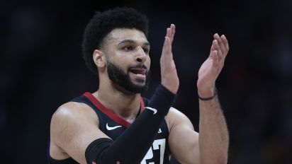 Getty Images - DENVER, COLORADO - MAY 06: Jamal Murray #27 of the Denver Nuggets celebrates a foul being called on the Minnesota Timberwolves in the second quarter during Game Two of the Western Conference Second Round Playoffs at Ball Arena on May 06, 2024 in Denver, Colorado. NOTE TO USER: User expressly acknowledges and agrees that, by downloading and or using this photograph, User is consenting to the terms and conditions of the Getty Images License Agreement. (Photo by Matthew Stockman/Getty Images)