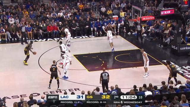 Draymond Green with an assist vs the LA Clippers