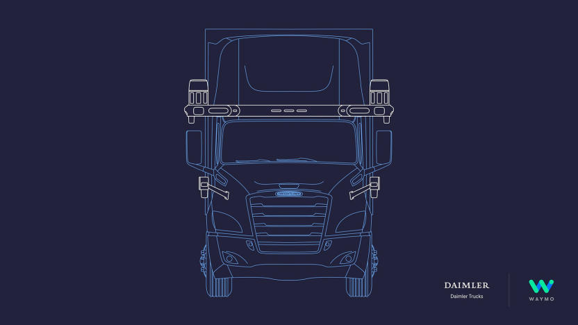 Waymo and Daimler self-driving Freightliner Cascadia truck
