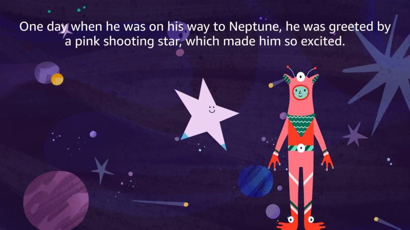 Create with Alexa uses AI to craft kid-friendly visual stories.