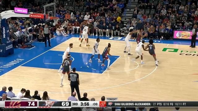 Jalen Williams with a dunk vs the Cleveland Cavaliers