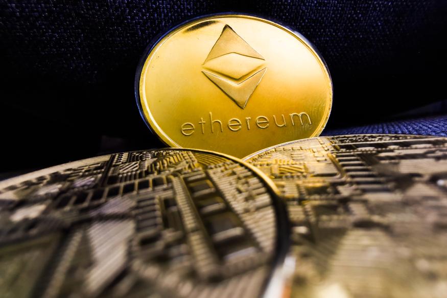 Representation of Ethereum cryptocurrency is seen in this illustration photo taken in Sulkowice, Poland on August 12, 2021. (Photo by Jakub Porzycki/NurPhoto via Getty Images)