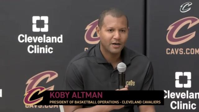 Kansas' Ochai Agbaji speaks at introductory press conference for Cleveland Cavaliers