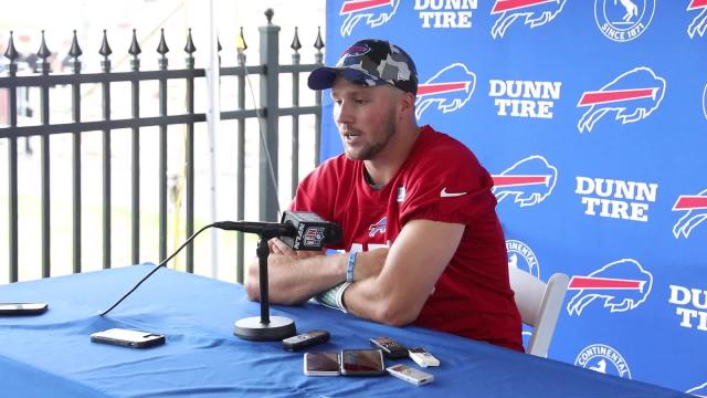 Josh Allen loves training camp, Bills Mafia and the St. John Fisher turkey burger