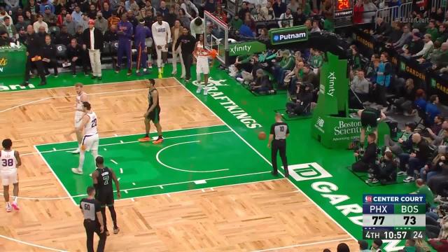 Jock Landale with a dunk vs the Boston Celtics