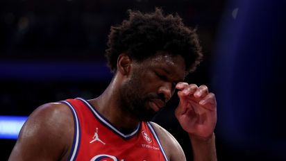 Getty Images - NEW YORK, NEW YORK - APRIL 20: Joel Embiid #21 of the Philadelphia 76ers reacts after game one of the Eastern Conference First Round Playoffs against the New York Knicks at Madison Square Garden on April 20, 2024 in New York City. The New York Knicks defeated the Philadelphia 76ers 111-104. NOTE TO USER: User expressly acknowledges and agrees that, by downloading and or using this photograph, User is consenting to the terms and conditions of the Getty Images License Agreement. (Photo by Elsa/Getty Images)