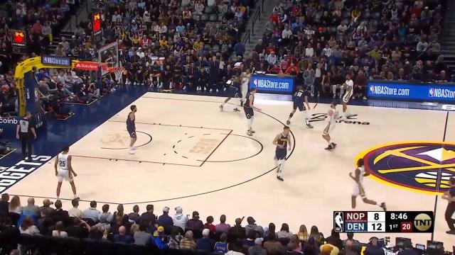 Trey Murphy III with a dunk vs the Denver Nuggets