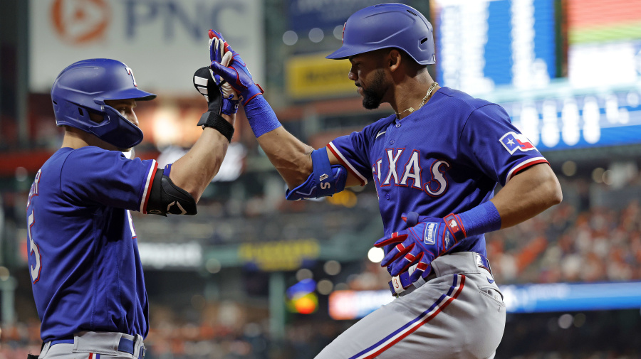 MLB playoffs: Jordan Montgomery, Evan Carter lead Rangers to ALCS Game 1  victory over Astros - Yahoo Sports