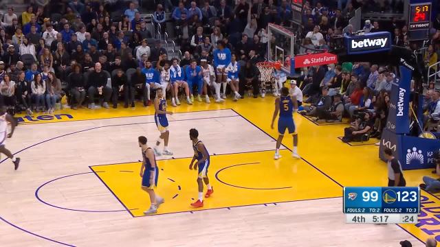 Lindy Waters III with a deep 3 vs the Golden State Warriors