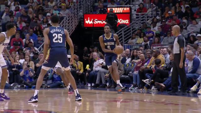 Trey Murphy III with a deep 3 vs the Sacramento Kings