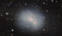 A dwarf galaxy called NGC 5238, as imaged by the Hubble Space Telescope.