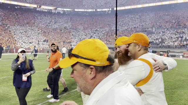 WATCH: Josh Heupel celebrates Tennessee football's win against Florida