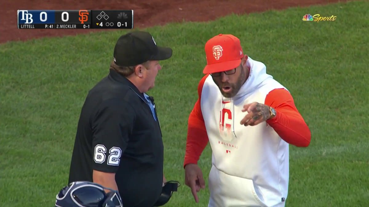 Giants skipper Kapler serving 1-game suspension for returning to dugout  after being ejected - The San Diego Union-Tribune