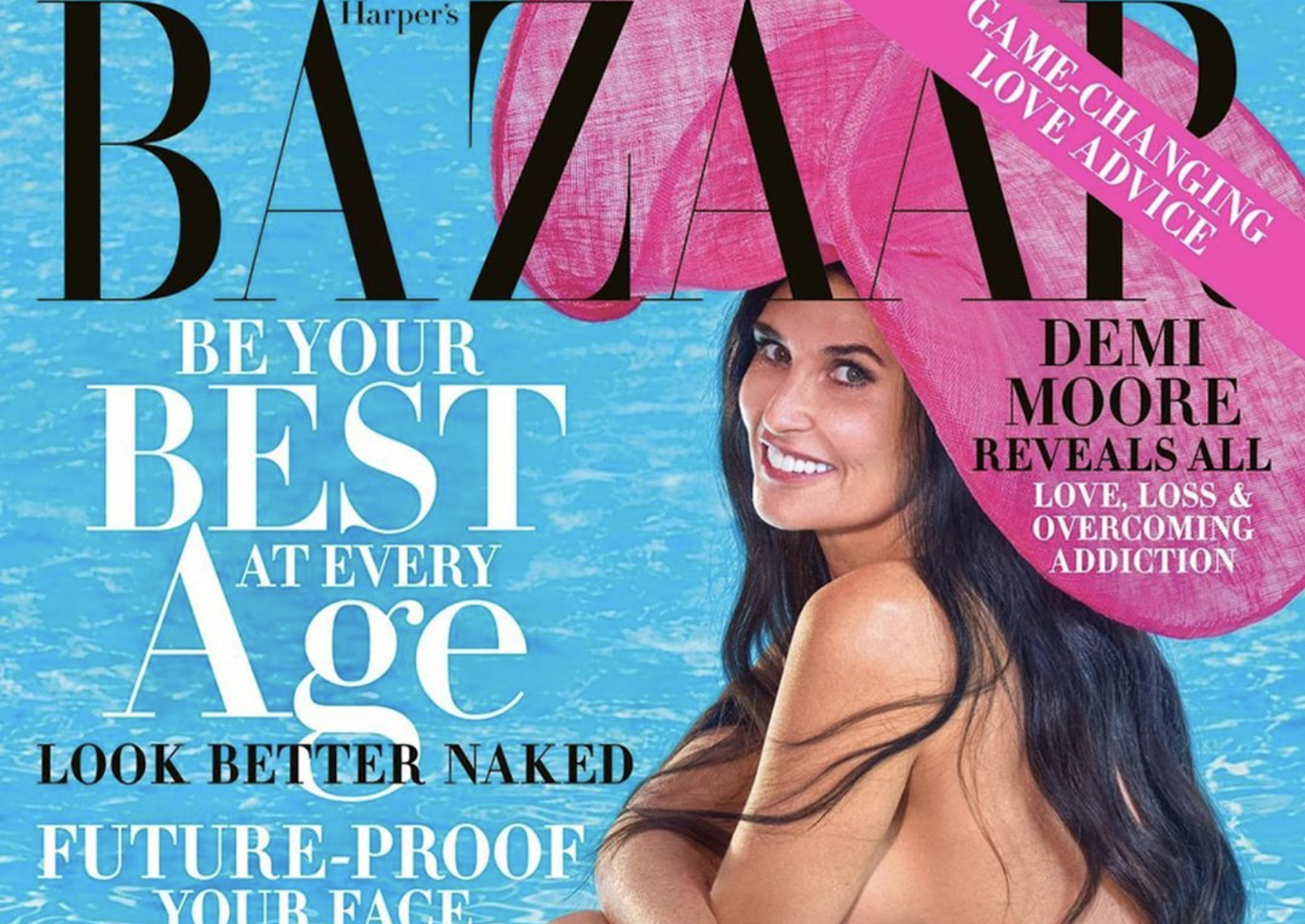 Demi Moore Tits - Demi Moore, 56, goes naked for Harper's Bazaar: 'Looking as gorgeous as you  always have'