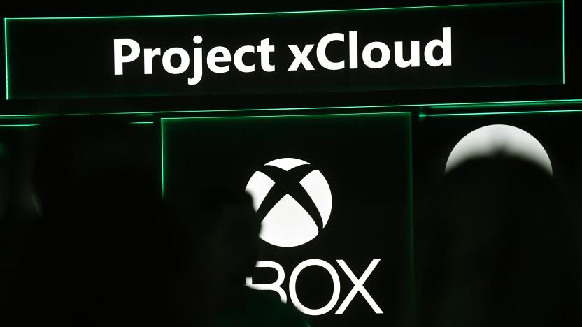 The logo of "Project xCloud" is pictured at the stand of Xbox during the media day of the Gamescom video games trade fair in Cologne, western Germany, on August 20, 2019. (Photo by Ina FASSBENDER / AFP)        (Photo credit should read INA FASSBENDER/AFP via Getty Images)