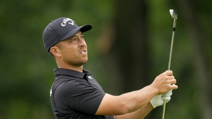 Associated Press - Xander Schauffele watches his tee shot on the eighth hole during the second round of the PGA Championship golf tournament at the Valhalla Golf Club, Friday, May 17, 2024, in Louisville, Ky. (AP Photo/Sue Ogrocki)