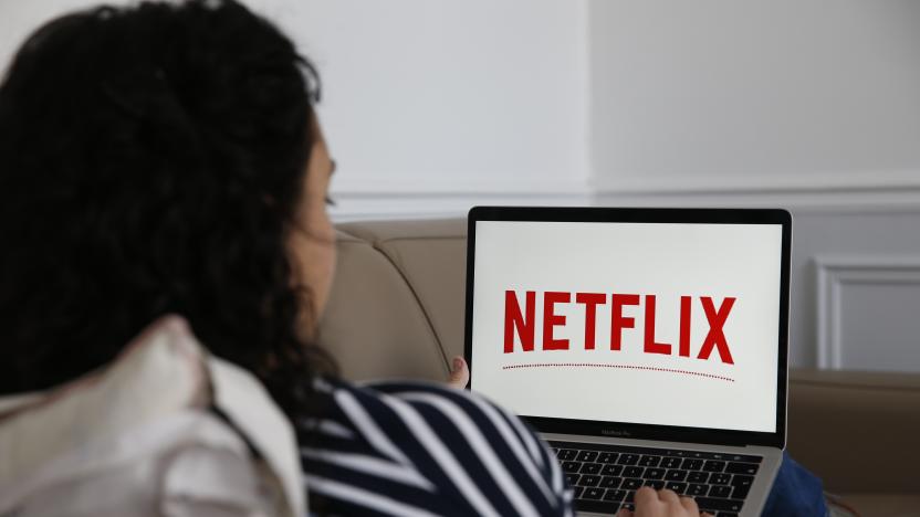 PARIS, FRANCE - NOVEMBER 20: PARIS, FRANCE - NOVEMBER 20: In this photo illustration, the Netflix media service provider's logo is displayed on the screen of an Apple MacBook Pro on November 20, 2019 in Paris, France. Netflix, the US giant of online video subscription, has more than 5 million subscribers in France, 4 and a half years after its arrival in France in September 2014. Netflix offers movies and TV series over the internet and now has 137 million subscribers worldwide. (Photo by Chesnot/Getty Images)(Photo by Chesnot/Getty Images)