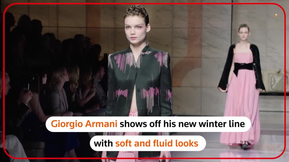 Giorgio Armani offers soft, fluid winter designs at Milan Fashion Week