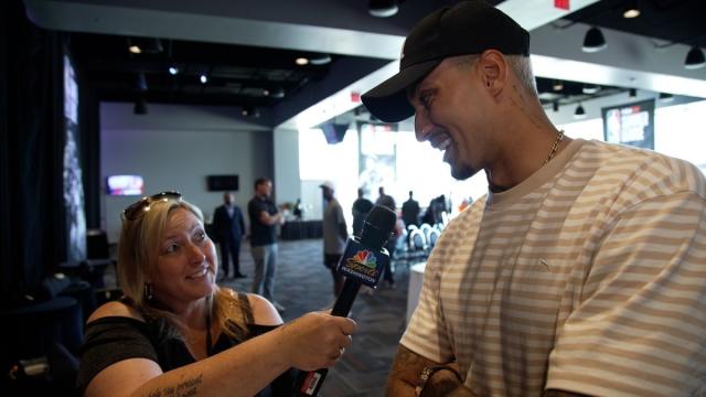 Kyle Kuzma interviewed by his mom, Karri, after re-signing with Wizards