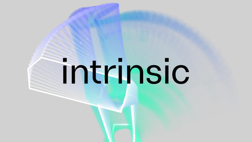 Intrinsic logo for Alphabet X moonshot covering industrial robots