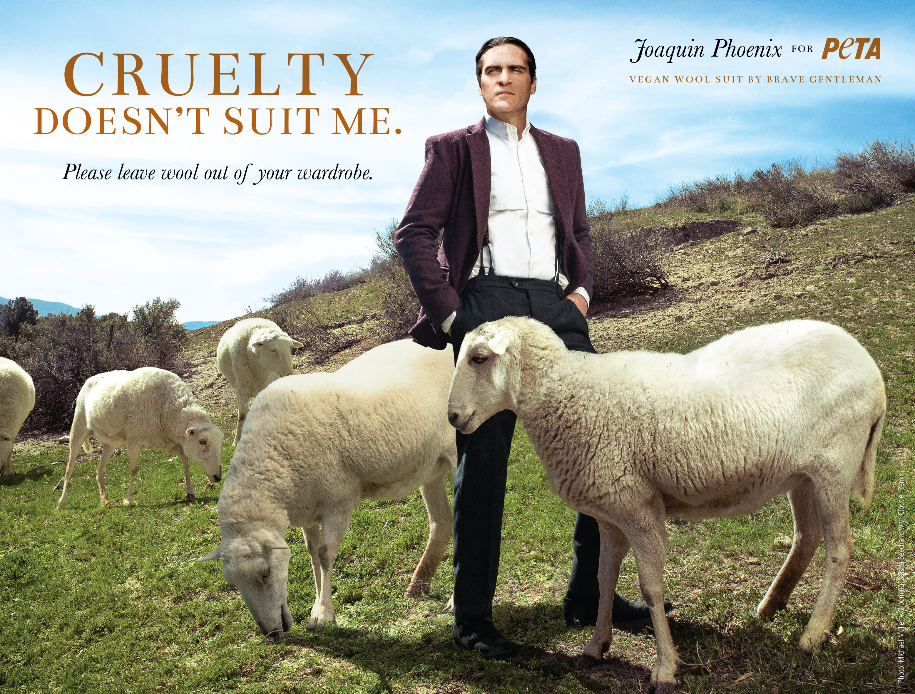 Joaquin Phoenix and a Bunch of Rescued Sheep  Are PETA  s 