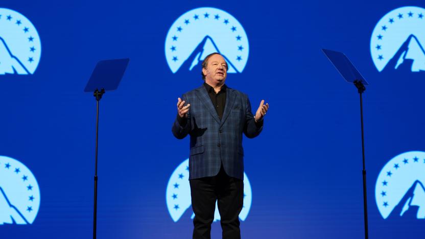 DUESSELDORF, GERMANY - NOVEMBER 12: President and Chief Executive Officer of Paramount Global Bob Bakish speaks at the Velocity Showcase at the MTV Europe Music Awards 2022 held on November 12, 2022 in Duesseldorf, Germany. (Photo by Andreas Rentz/MTV/Getty Images for MTV)
