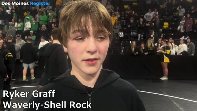 Ryker Graff's 3-2 win at 113 clinched the 3A state duals title for Waverly-Shell Rock