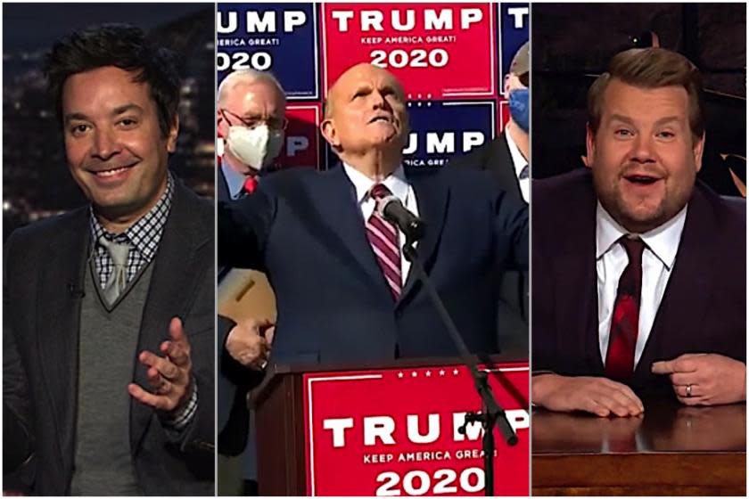 Late Night Hosts Really Enjoyed The Trump Giuliani Four Seasons Total 