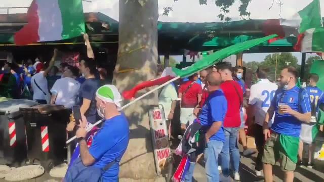 Italians Fans Get Hyped Up Moments Before Euro Kickoff